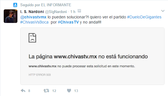 Vuelve a fallar Chivas TV - tuits-chivas-tv