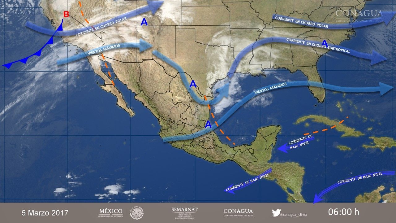 Lluvias y vientos fuertes afectarán el este y sureste del país - 0503-2