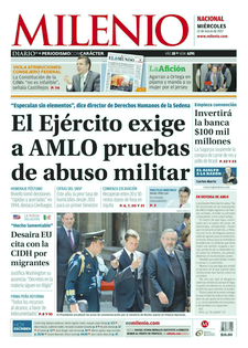 AMLO y el Ejército en las primeras planas de los periódicos - 1-1