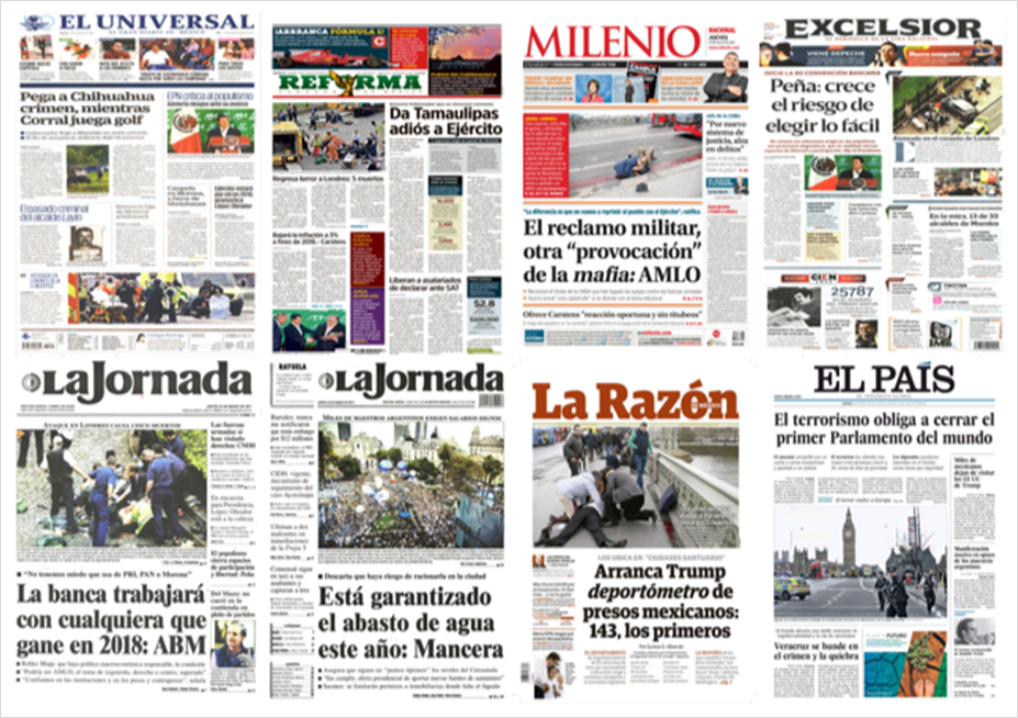 AMLO, la Comisión Bancaria y el atentado en Londres en las primeras planas