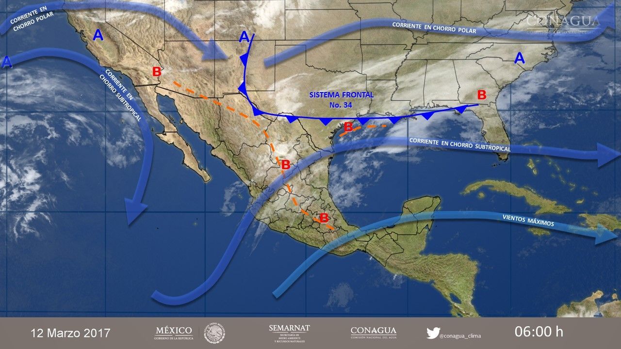 Continuarán lluvias y vientos fuertes en gran parte del país - 1203