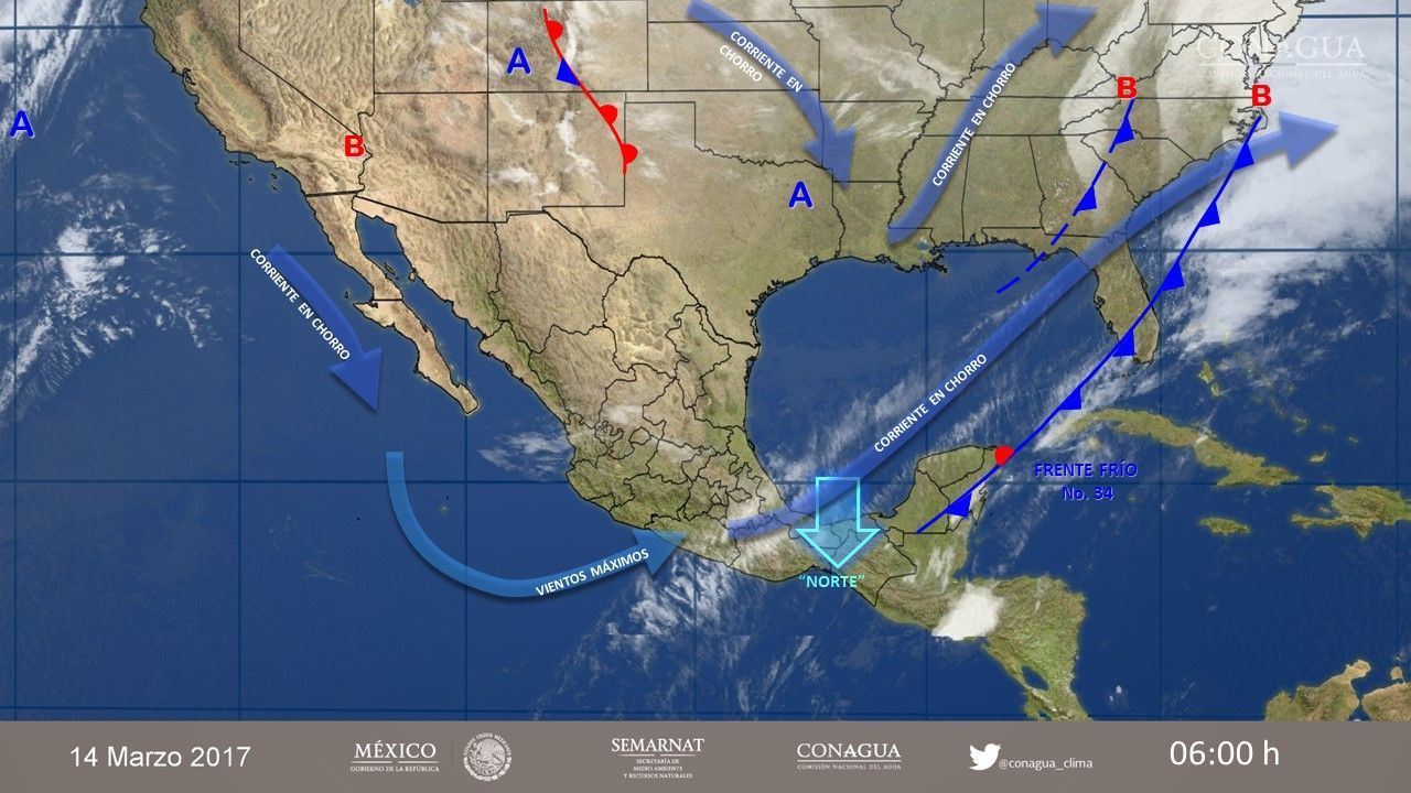 Tormentas fuertes afectarán el este y sureste del país - 1403-2