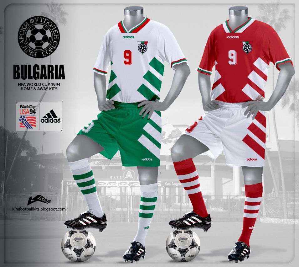 Filtran playera del Tri para la Copa Confederaciones - Bulgaria-Home-and-Away-Kits-World-Cup-1994