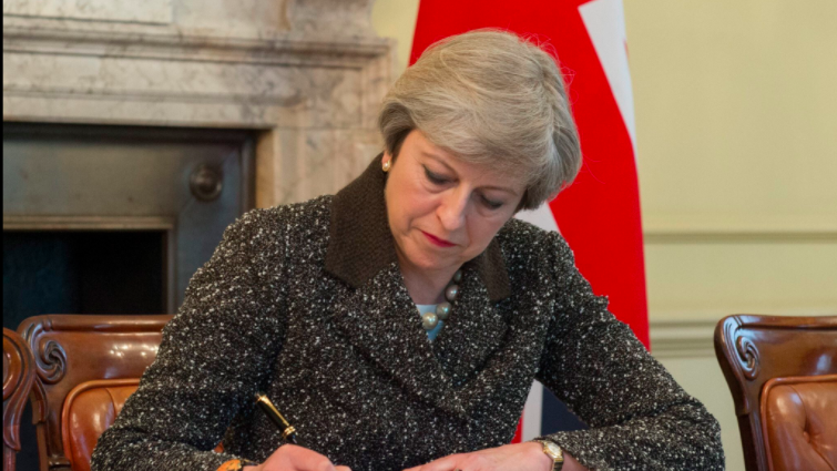 La carta que May envió a la Unión Europea para dar comienzo al Brexit