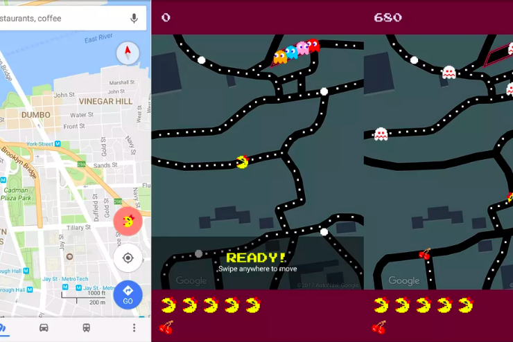 Pac-Man llega a Google Maps
