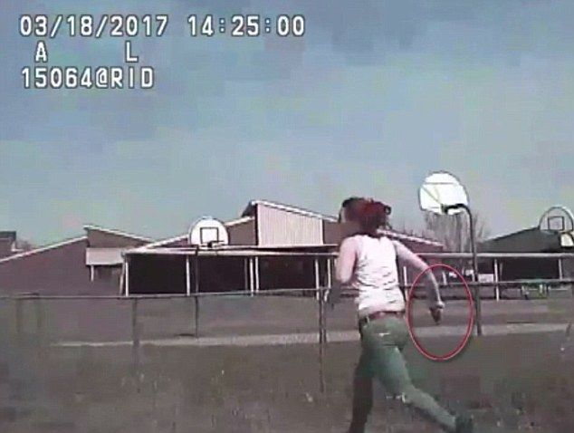 #Video Policía arrolla a una mujer armada en Oklahoma - agresora-tulsa-2