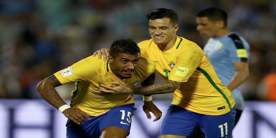 Paulinho guía la goleada de Brasil ante Uruguay