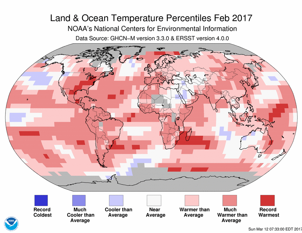 Febrero de 2017, el segundo más caluroso desde 1880 - calor-febrero