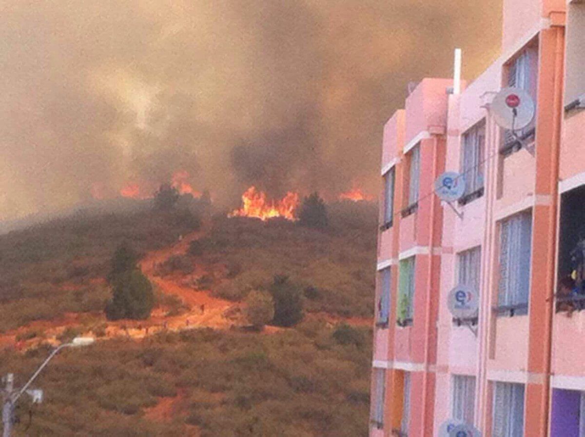 Nuevo incendio en Chile activa alerta roja