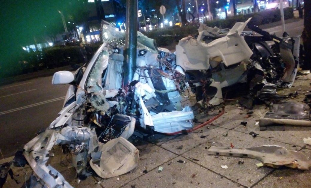 #Video Trayectoria del automóvil antes del accidente en Paseo de la Reforma
