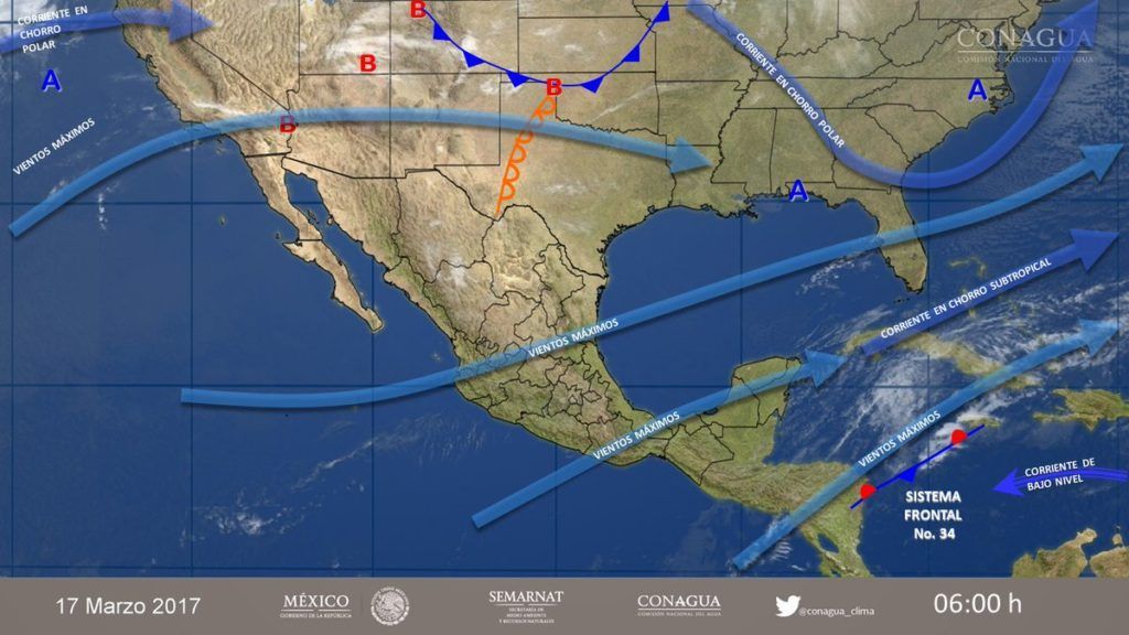 Prevén lluvias en gran parte del país - clima-17-marzo-1024x576