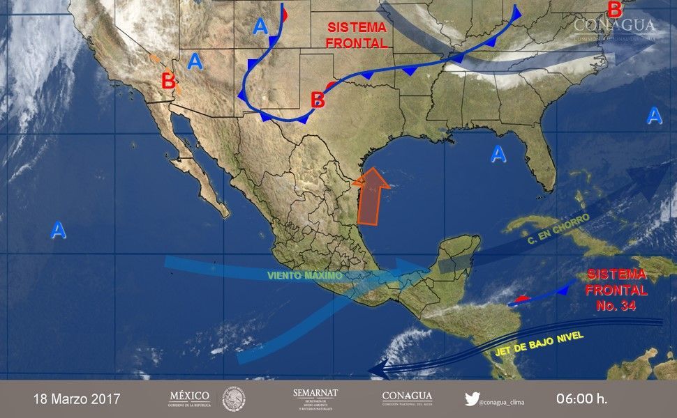 Disminuye el potencial de lluvias en el país - clima-18-marzo