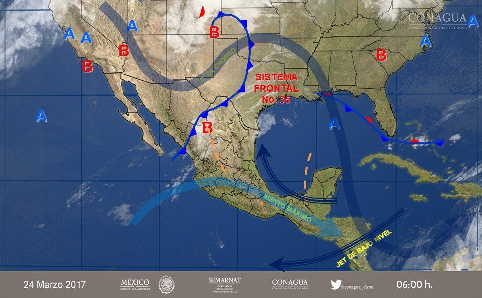 Prevén lluvias en algunas partes del país - clima-24-marzo