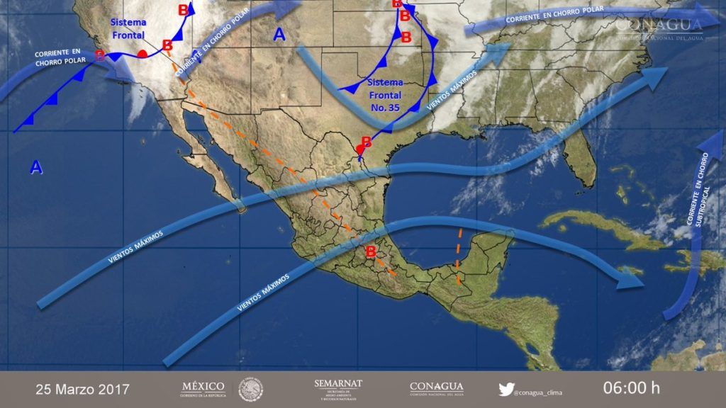 Prevén ambiente caluroso en gran parte del país - clima-25-marzo-1024x576