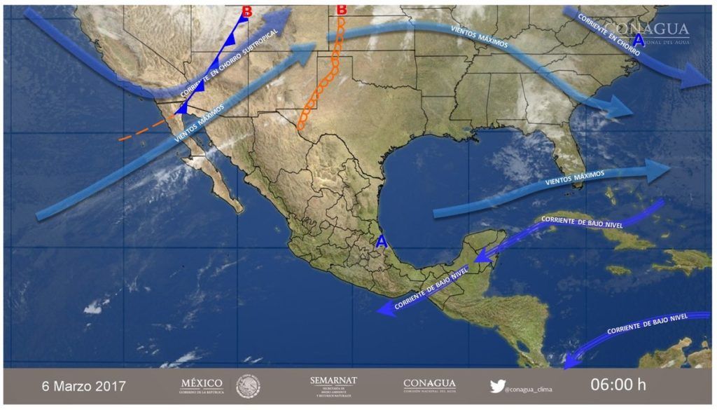 Frente frío provocará lluvias en el norte del país - clima-6-mar-1024x585