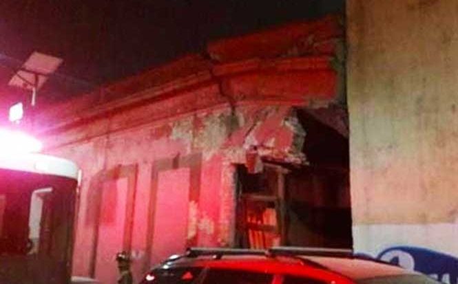 Derrumbe en predio de la delegación Cuauhtémoc