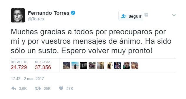Trasladan al hospital a Fernando Torres tras golpe en la cabeza - fernando-torres
