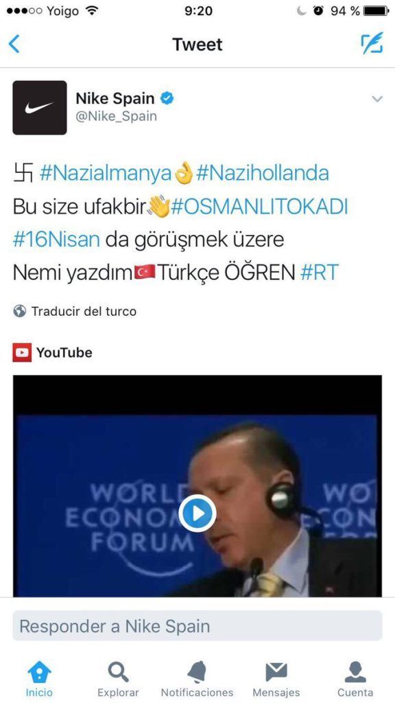 Hackeo en Twitter afecta hasta la BBC - hackeo-nike-576x1024