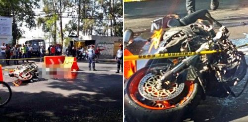 Muere motociclista al impactar contra microbús en Tasqueña