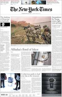 Tom Brady y FBI en primeras planas del martes - nyt