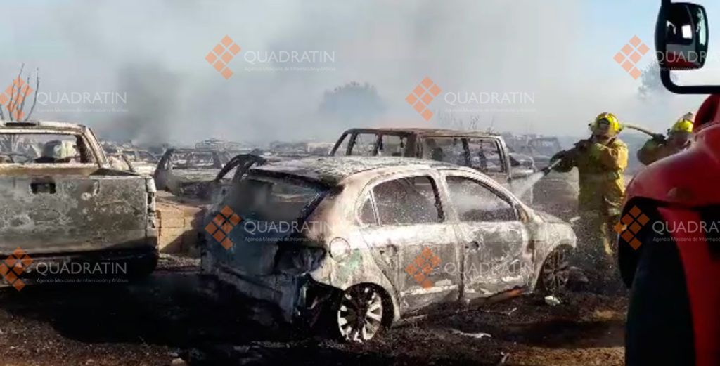 Incendio en corralón de fiscalía de Oaxaca - oaxaca-corralón-1-1024x521