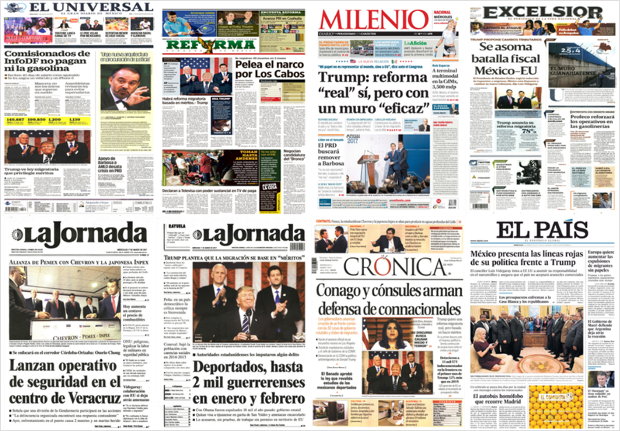 Trump acapara las primeras planas de México y el mundo - portadas-1-marzo-1