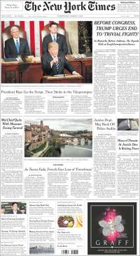 Trump acapara las primeras planas de México y el mundo - portadas-1-marzo-tnyt