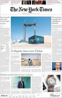 Muro fronterizo y Obamacare en primeras planas del viernes - portadas-10-marzo-tnyt