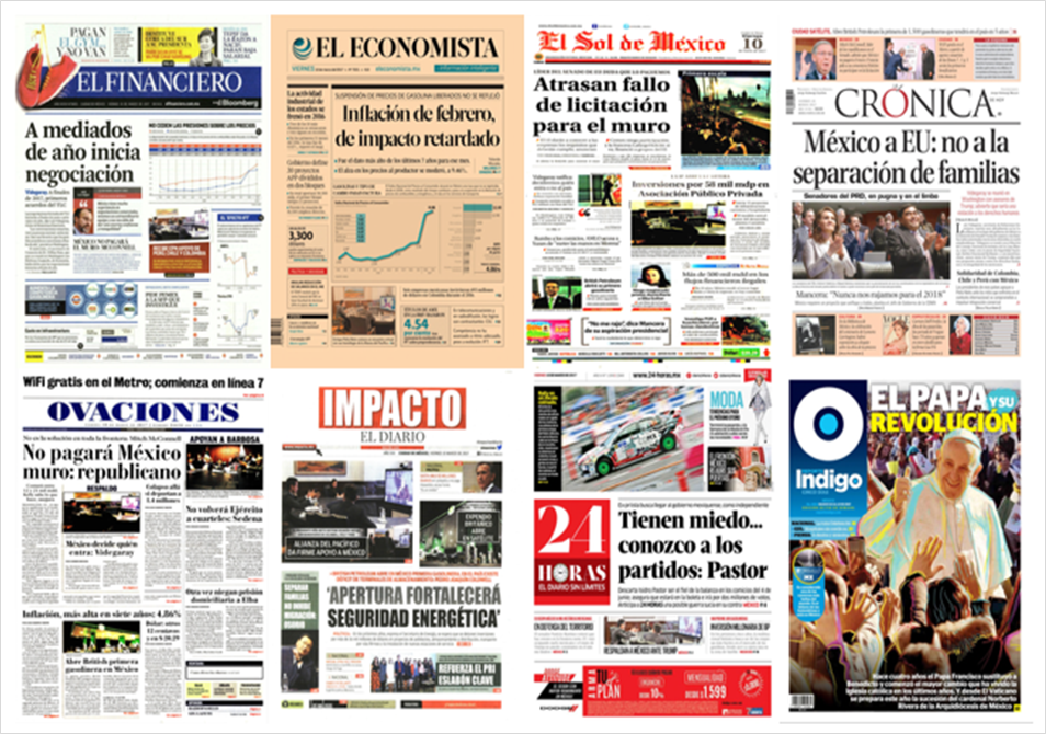 Muro fronterizo y Obamacare en primeras planas del viernes - portadas-10-marzo1