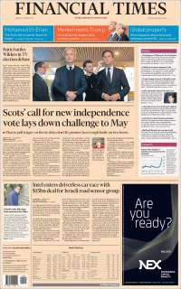 EPN y plan de salud de Trump en primeras planas de este martes - portadas-14-marzo-financial