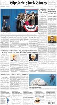 Fed y Trump en primeras planas de México y el mundo - portadas-16-marzo-tnyt