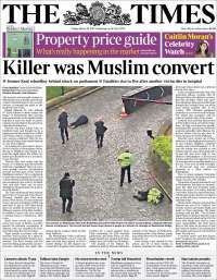 Carstens y el atacante de Londres en primeras planas del viernes - portadas-24-marzo-times