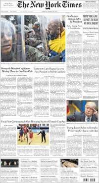 Exfiscal de Nayarit y Venezuela en primeras planas del viernes - portadas-31-mar-nyt