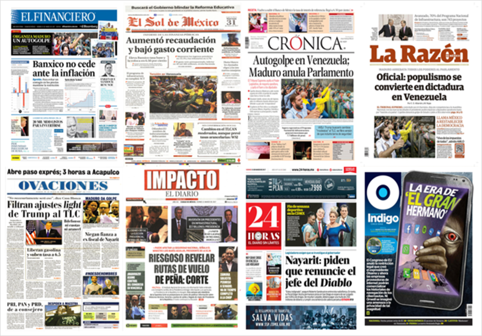 Exfiscal de Nayarit y Venezuela en primeras planas del viernes - portadas-31-mar1