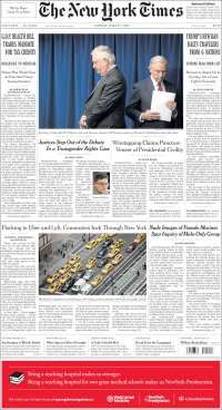 Fotomultas, Banxico y Trump en primeras planas del martes - portadas-7-marzo-tnyt