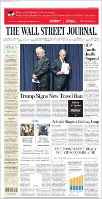 Fotomultas, Banxico y Trump en primeras planas del martes - portadas-7-marzo-twsj