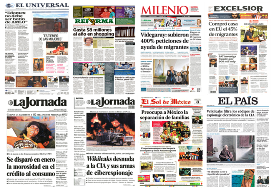 Videgaray, Barbosa y Wikileaks en primeras planas del miércoles