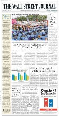 TLC, PRD y Afganistán en las primeras planas del jueves - portadas-9-marzo-twsj