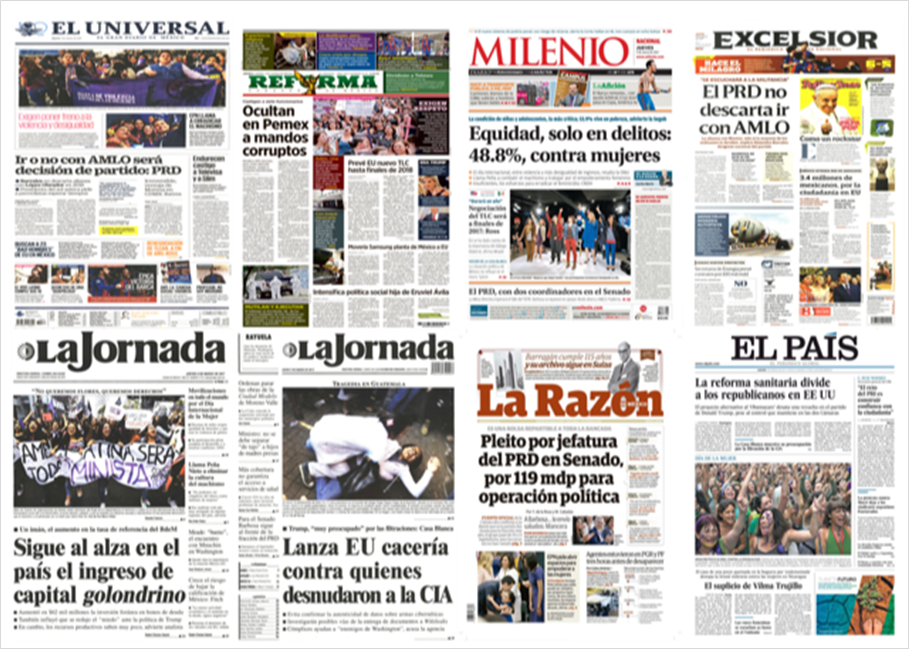 TLC, PRD y Afganistán en las primeras planas del jueves