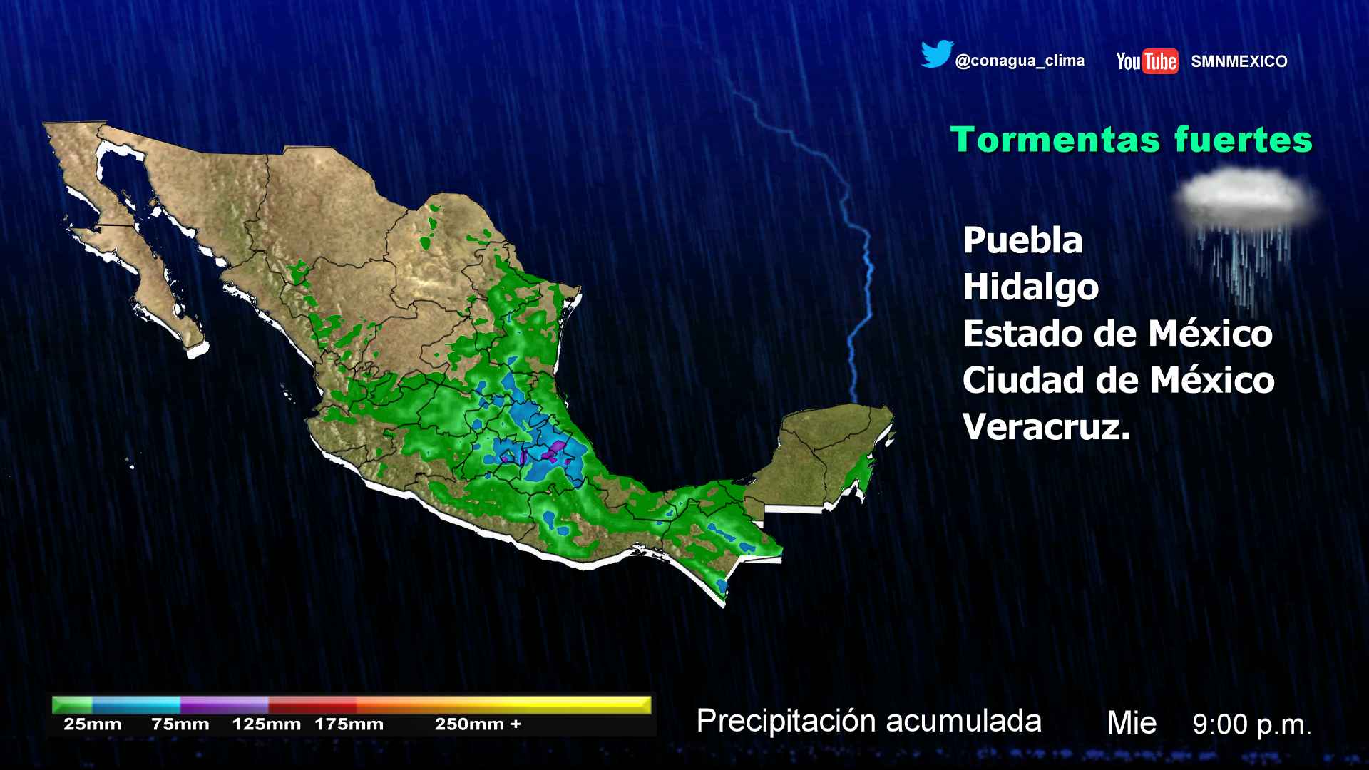 Tormentas y vientos fuertes afectarán gran parte de México - pronostico-1503