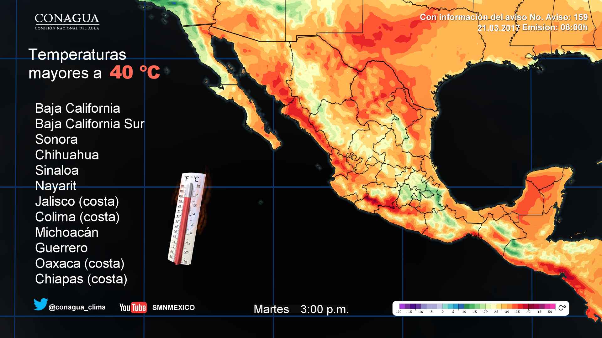 Predominará ambiente cálido en gran parte del país - pronostico-2103
