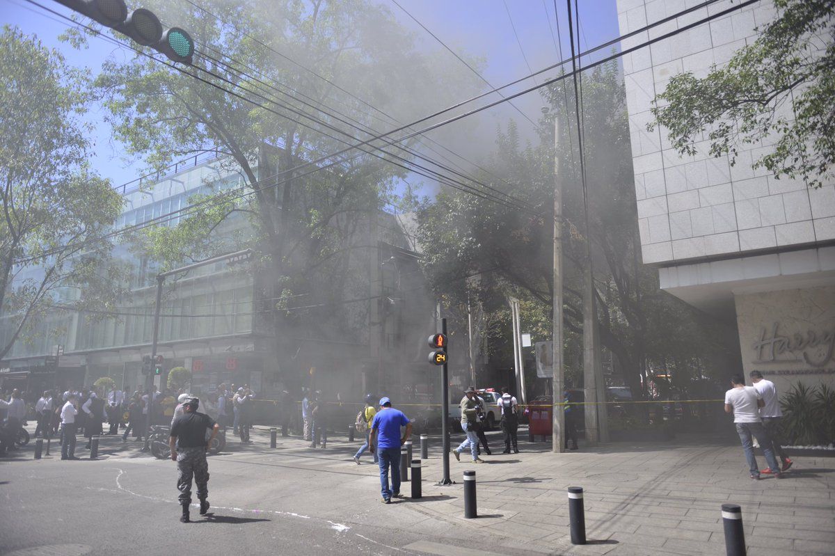 Incendio en edificio de Polanco - psdsadsa