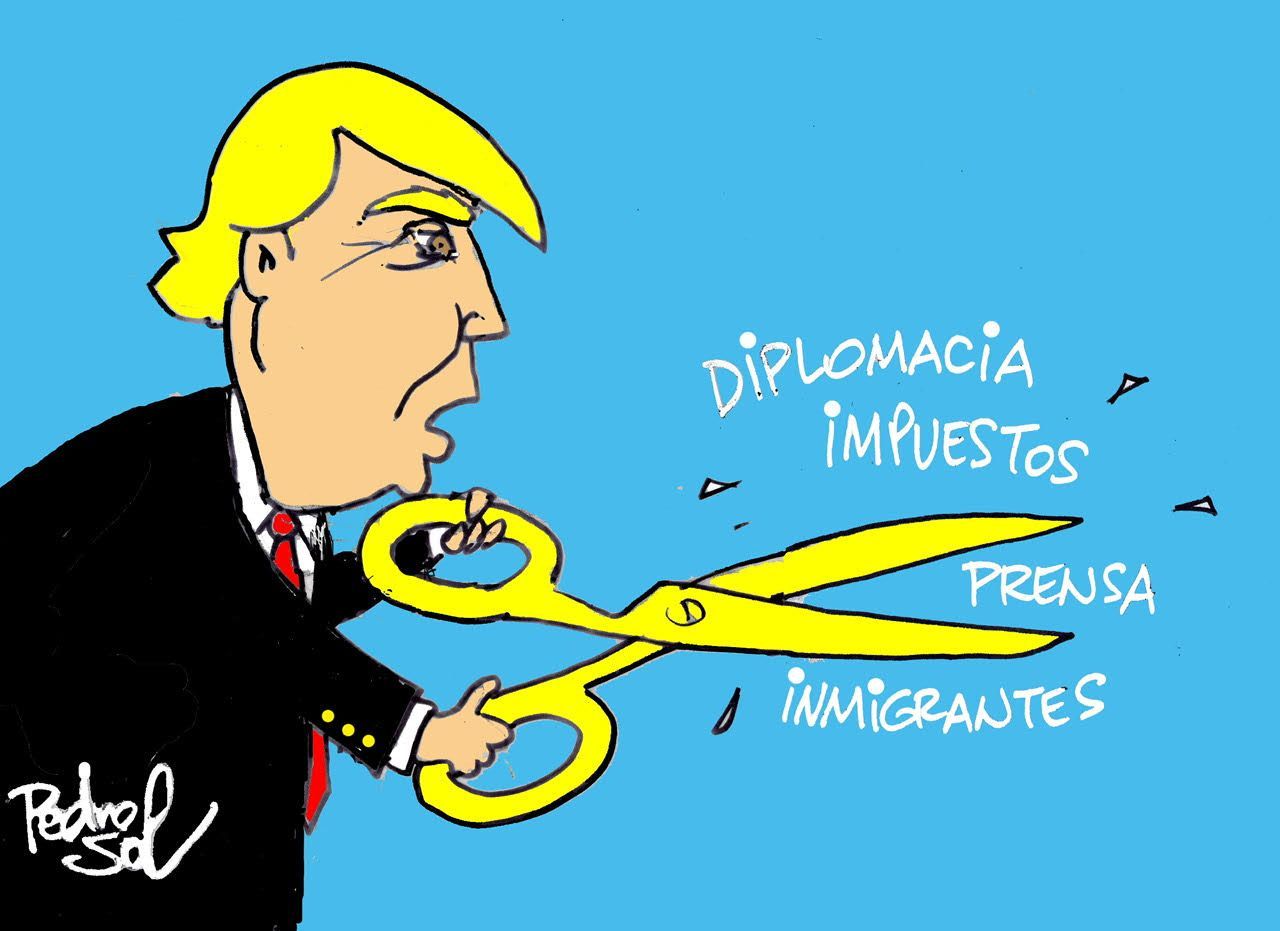 ¡Quema mucho el sol! Los recortes de Trump - recortes-trump