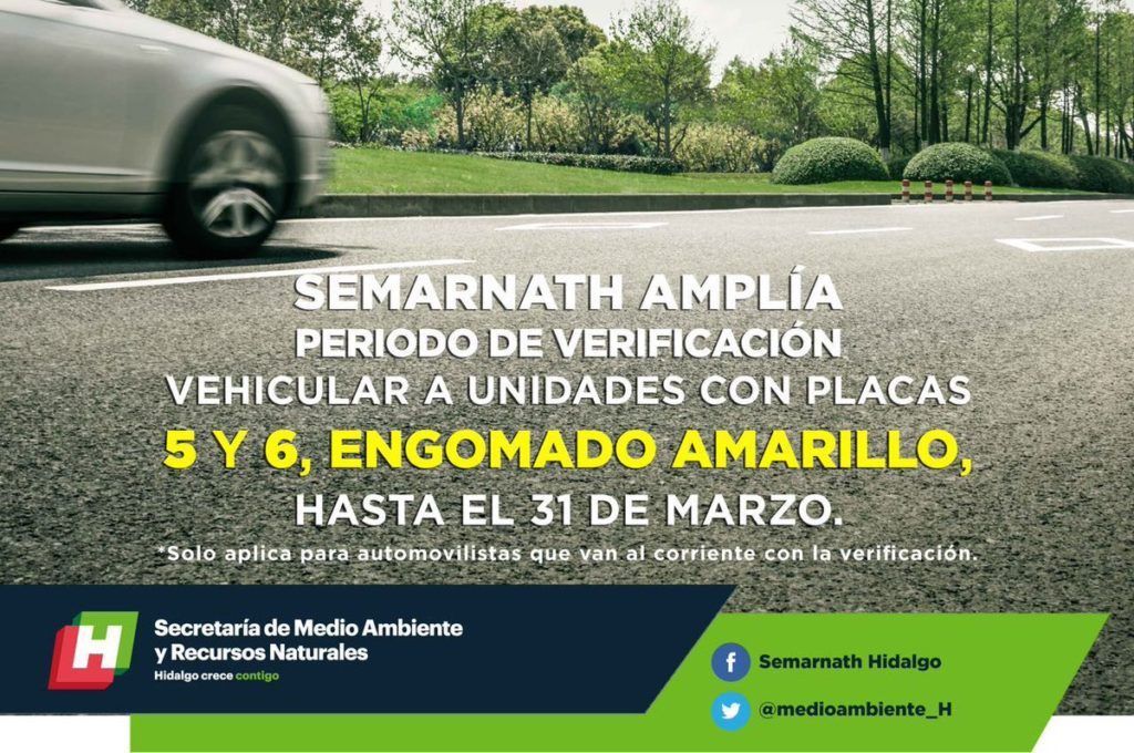 Hidalgo amplía el periodo de verificación vehicular - semarnat-hidalgo-1024x680