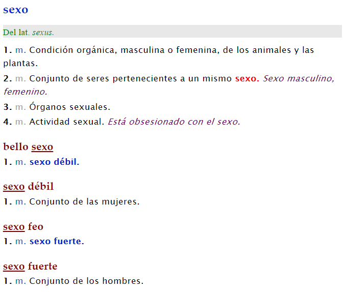 RAE revisará concepto de sexo débil tras críticas - sexo