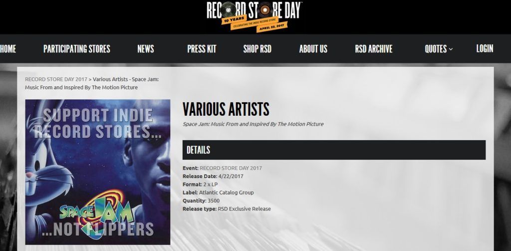 Reeditarán la banda sonora de Space Jam - space-jam-rsd-1024x503