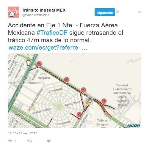 Tráiler provoca caos vial en la Terminal 2 del AICM - trafico-eje-1