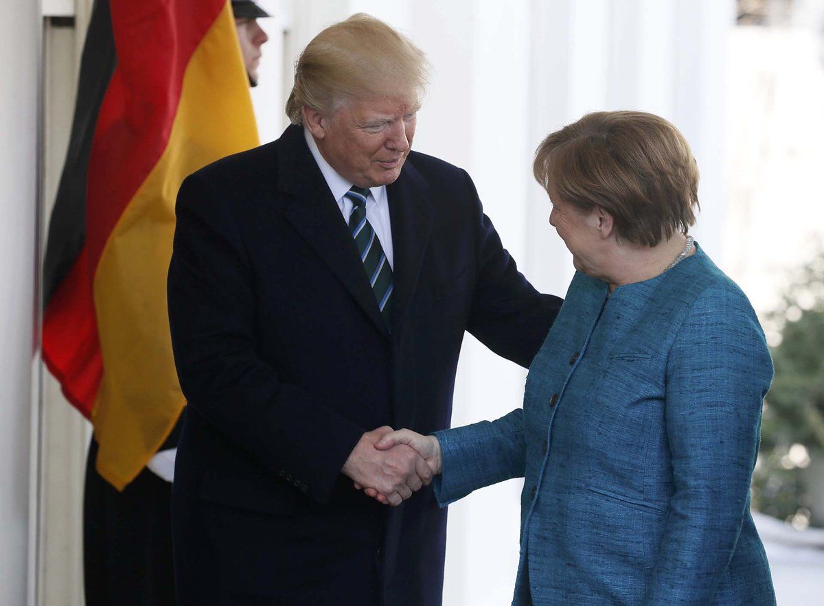 Trump recibe a Angela Merkel en la Casa Blanca - trump-merkel