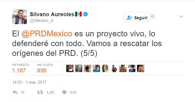 “Quiero ser candidato del PRD a la Presidencia de México”: Aureoles - tuit-silvano-3