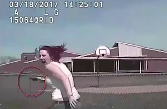 #Video Policía arrolla a una mujer armada en Oklahoma